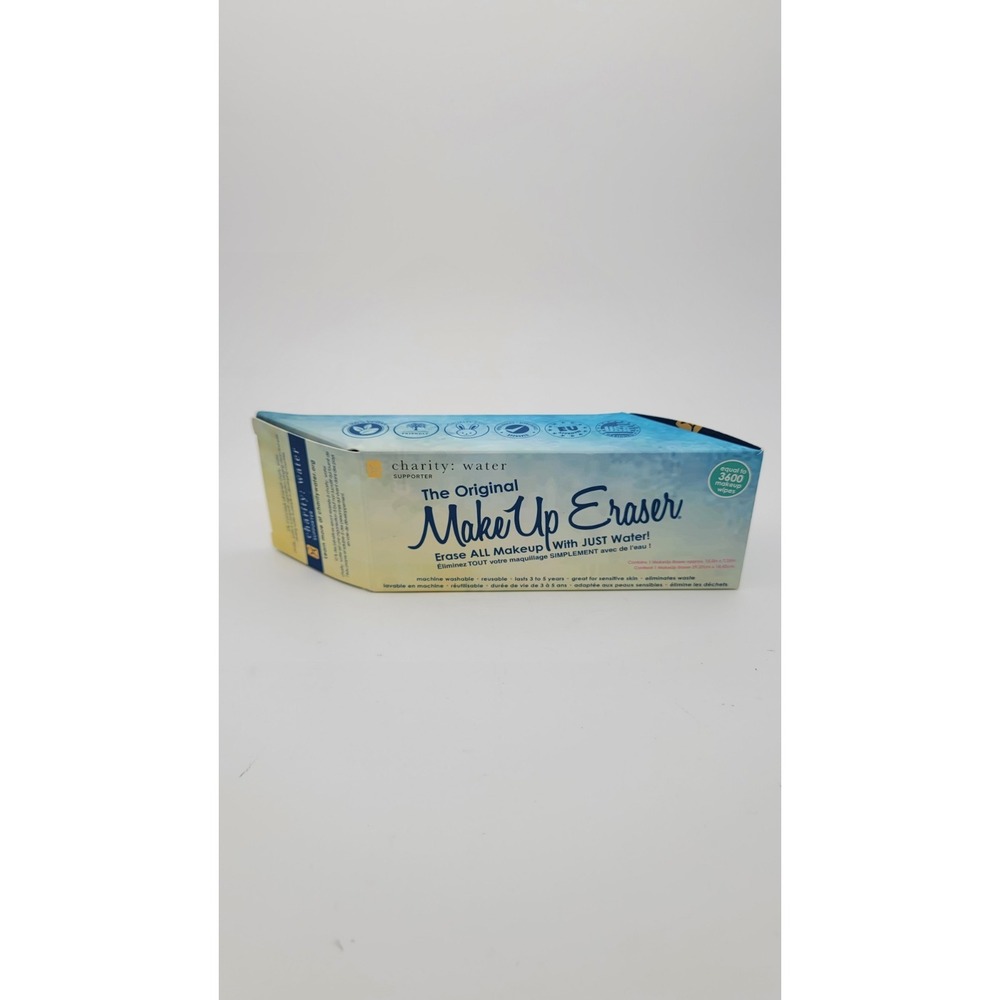 The Original MakeUp Eraser Full Size Blue Yellow Charity Water Machine Washable